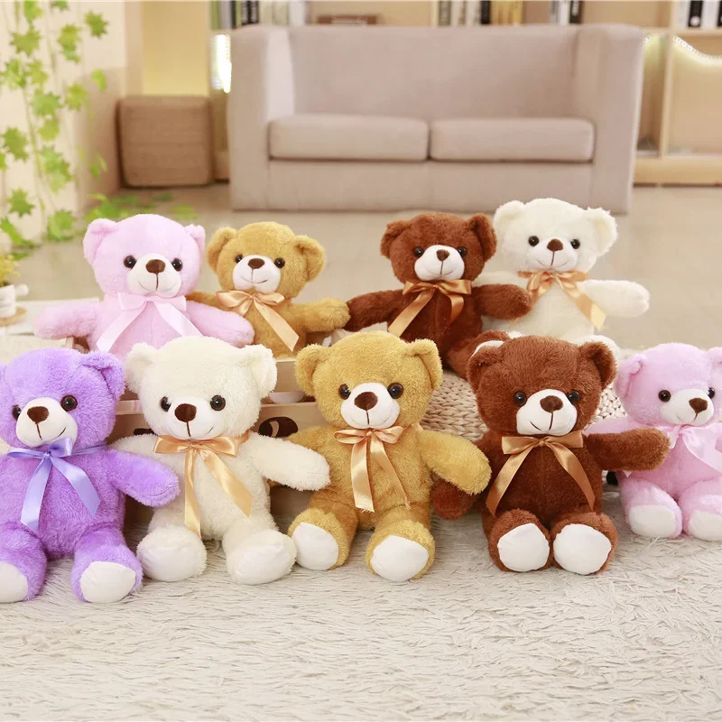 Ours en peluche pour enfants, poupées animales douces, joli jouet en peluche, cadeau d'anniversaire de mariage pour petite amie et amoureux, nouveau