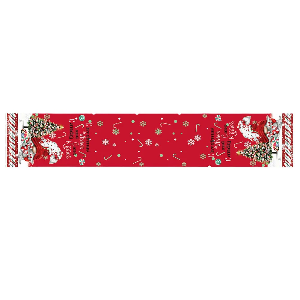 Table Flag Tablecloth High-end Restaurants Different Polished Designs Landscape Decoration Printed Santa Claus Doll