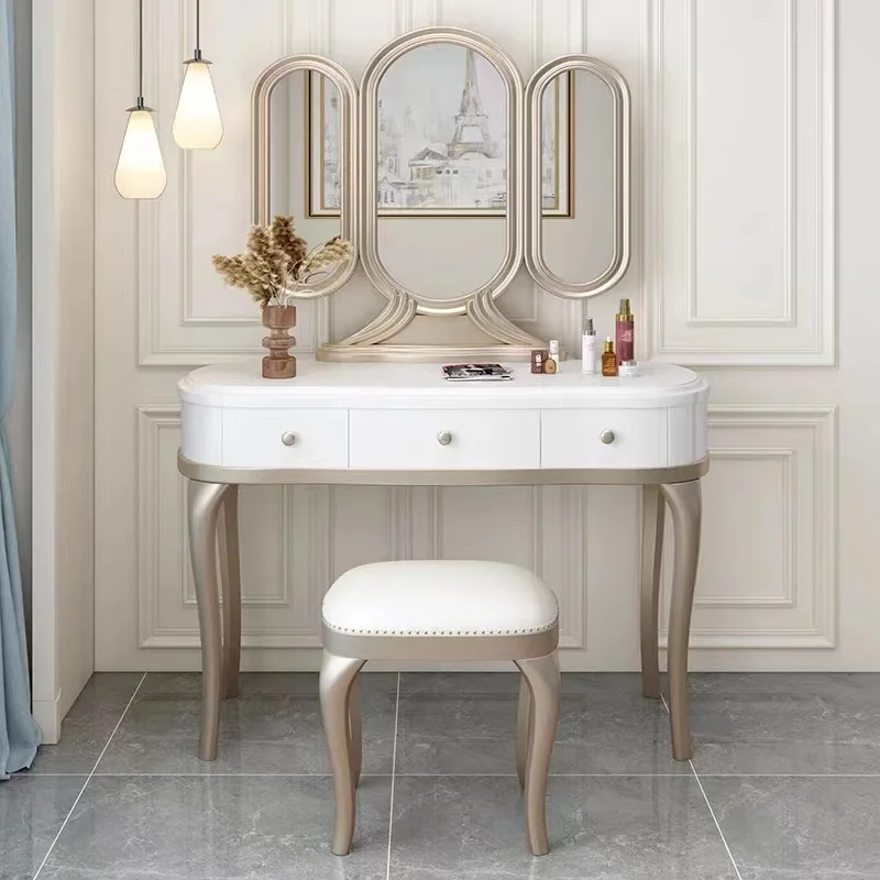 American solid wood dresser light luxury modern simple master bedroom Internet celebrity European dressing table storage cabinet