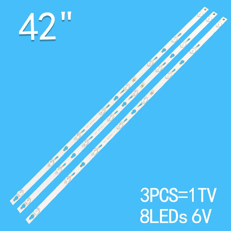 

805mm 3pcs/set LED Backlight strip 6leds For TCL L42F3303B 42M80A 42M18E 42S100 42HR330M08A0 V3 4C-LB4208-HQ1