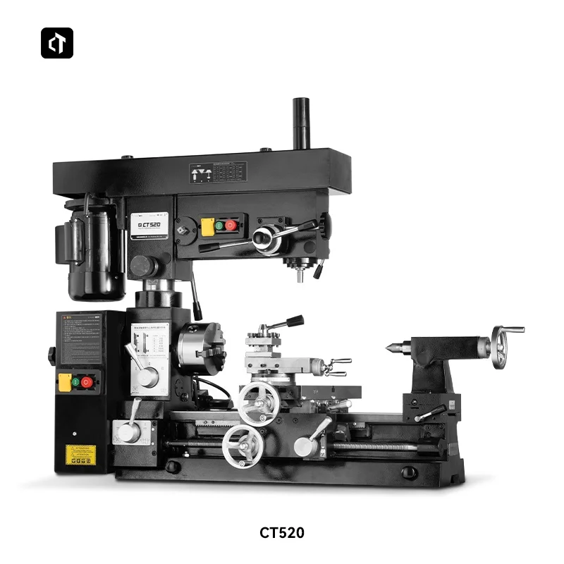 CT750 Professional Work Three-in-One Desktop Lathe Drill Milling Machine Tool Multifunctional Desktop Equipment