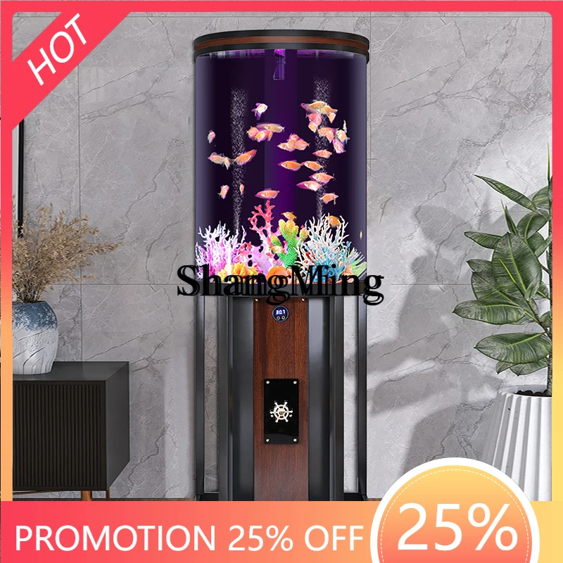 

CL living room, small household floor-to-ceiling smart lazy water-free acrylic tank aquarium