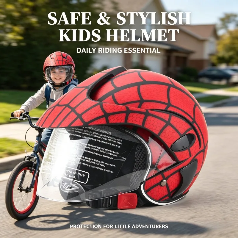

Cute Cartoon Kids Bike Helmet Four Seasons Breathable Half Helmet for Toddler Child Boys Girls Outdoor Cycling Safety Helmet