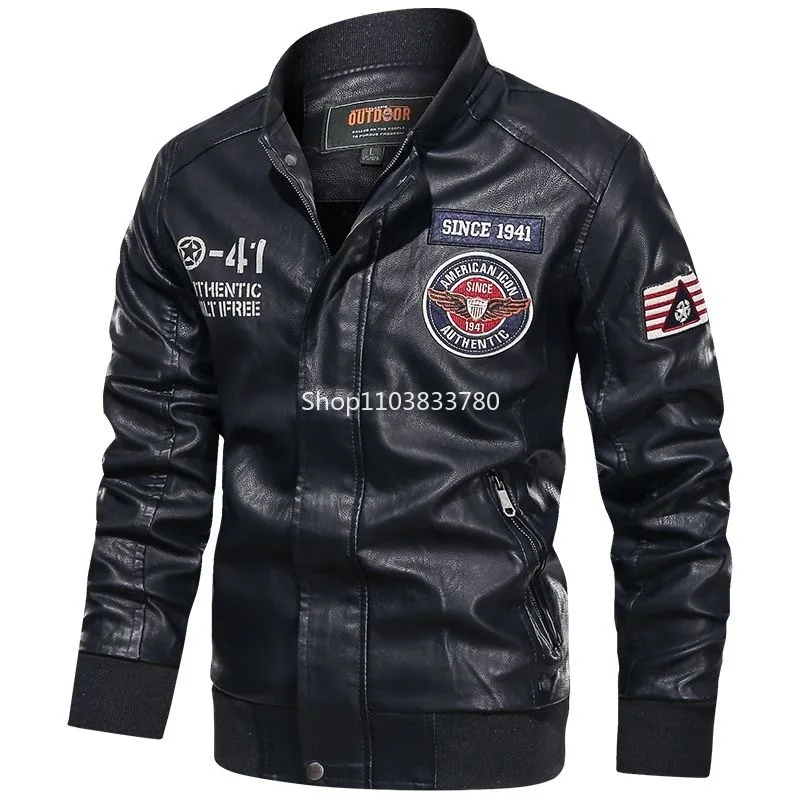 Men Leather Jacket Winter Classical Motorcycle Business Leather Jackets Male Thick Moto Coats Casaco Masculino Plus Size 3XL 4XL