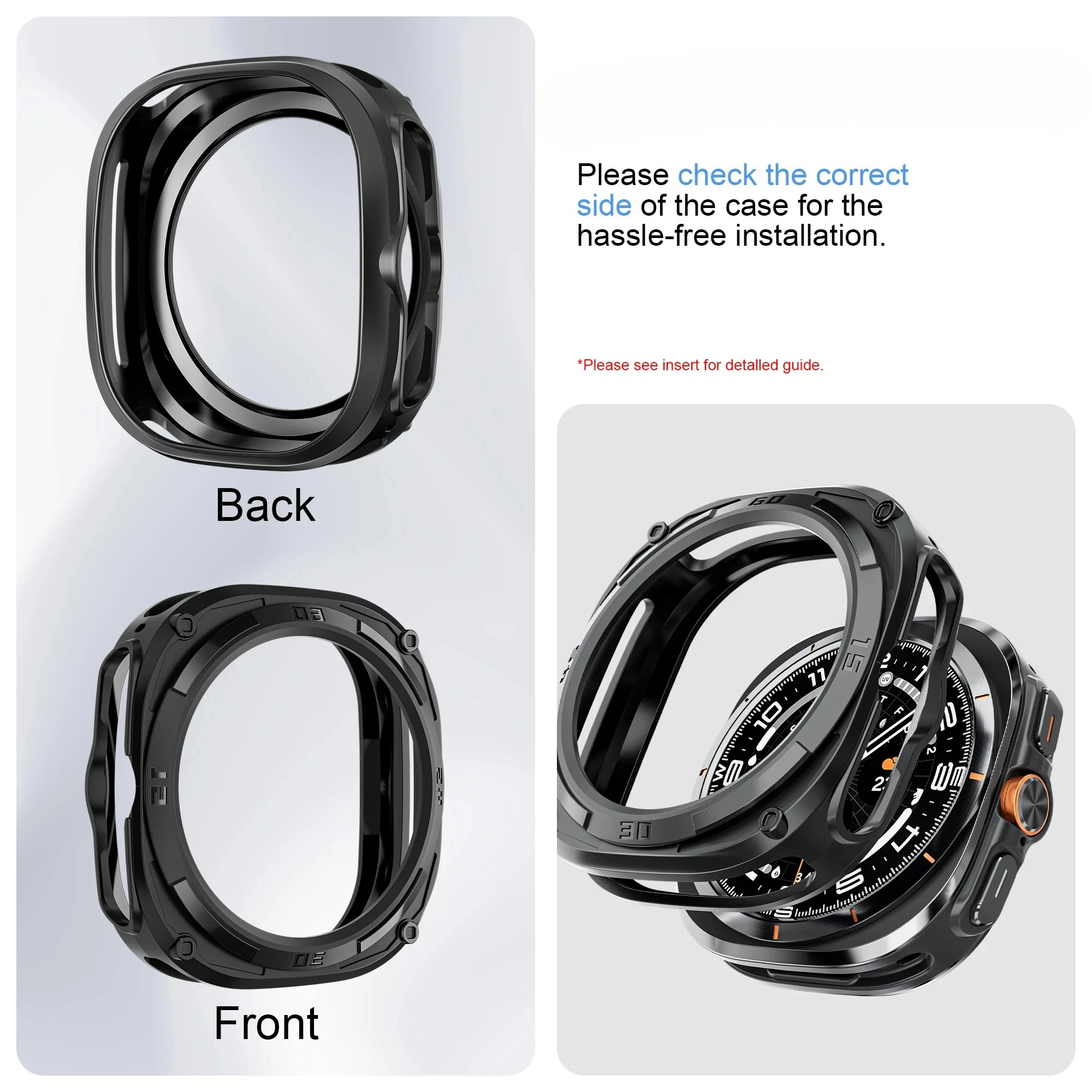 Аксессуары Watch 7 Ultra 47 мм, защитный бампер с жесткой полой рамкой для Galaxy Watch Ultra, чехол 47 мм