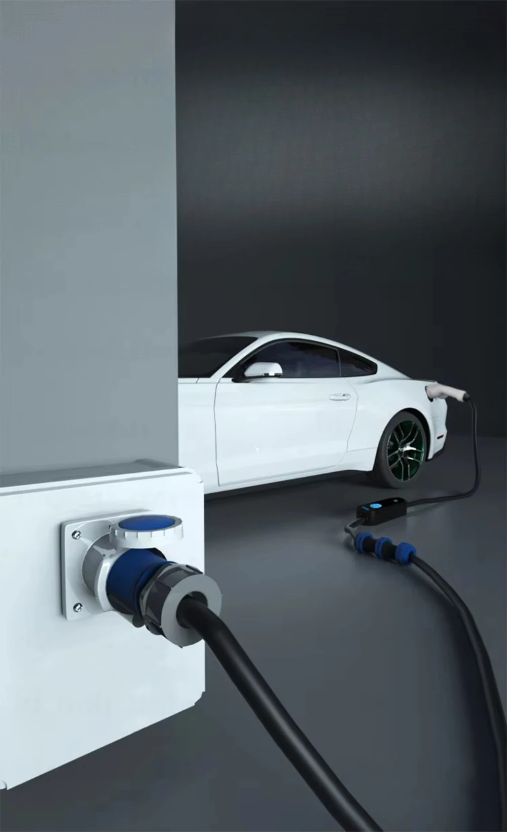 DIBOEV 7.4 KW 32 Amp Level 2 Electric Vehicle Charger Point EU Car EV Portable Charger Type 2 Single Phase 32A 7KW EV Charger