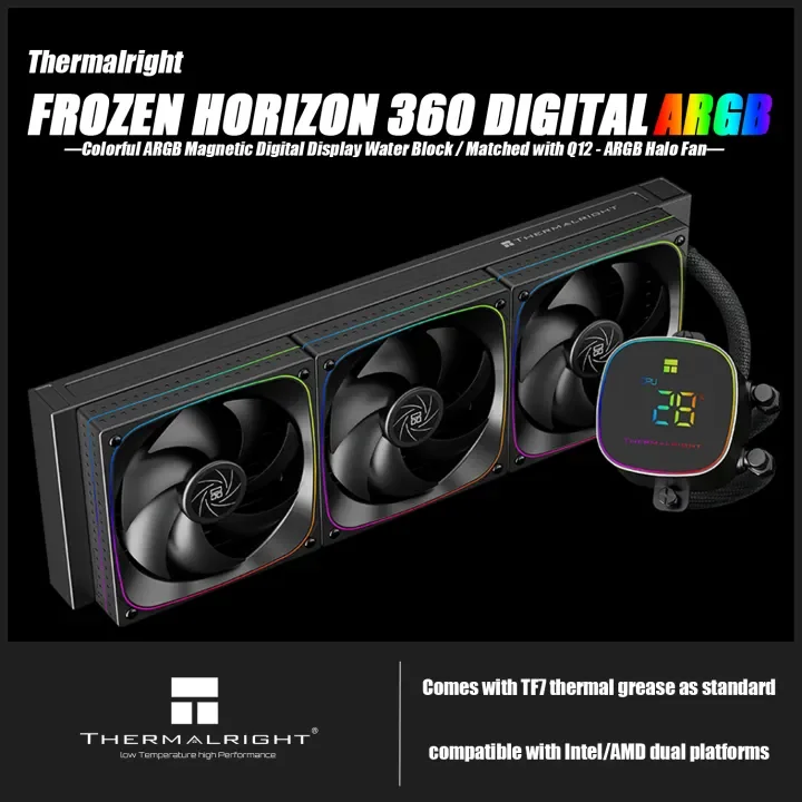 

Thermalright Frozen Horizon 360 Digital ARGB Black&White All-In-One water cold radiator FH360 Digital ARGB