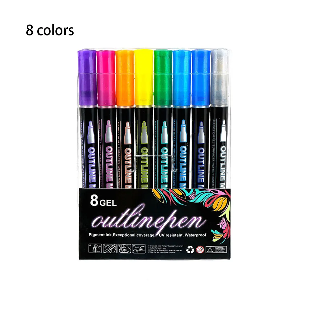 أقلام تحديد ABS لامعة، أقلام تلوين عصا الضوء لبطاقات المعايدة، أقلام مخططة لامعة