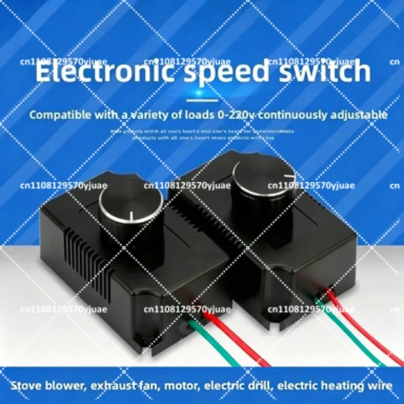 220V Stepless Speed Controller, Variable Speed Control for Exhaust Fan Angle Grinder Blower, 2000W SCR Dimmer