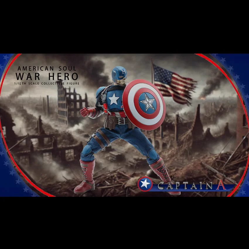 Joy Man Toys JMToys JM003 1/12 Zombie Captain America Action Figure American Soul War Hero CAPTAINA Anime Figurine Custom Toys