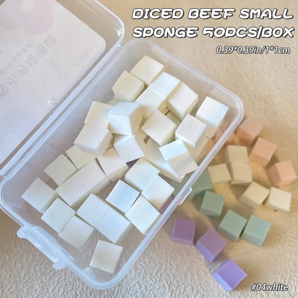 100/500/1000 Stück 10x10mm Hochdichte Nagel-Ombre-Schwammwürfel Mini Quadratische Schwämme für Nagelspitzen Nagelpolier-Schwammwürfel Nagelwerkzeug – Detail 10
