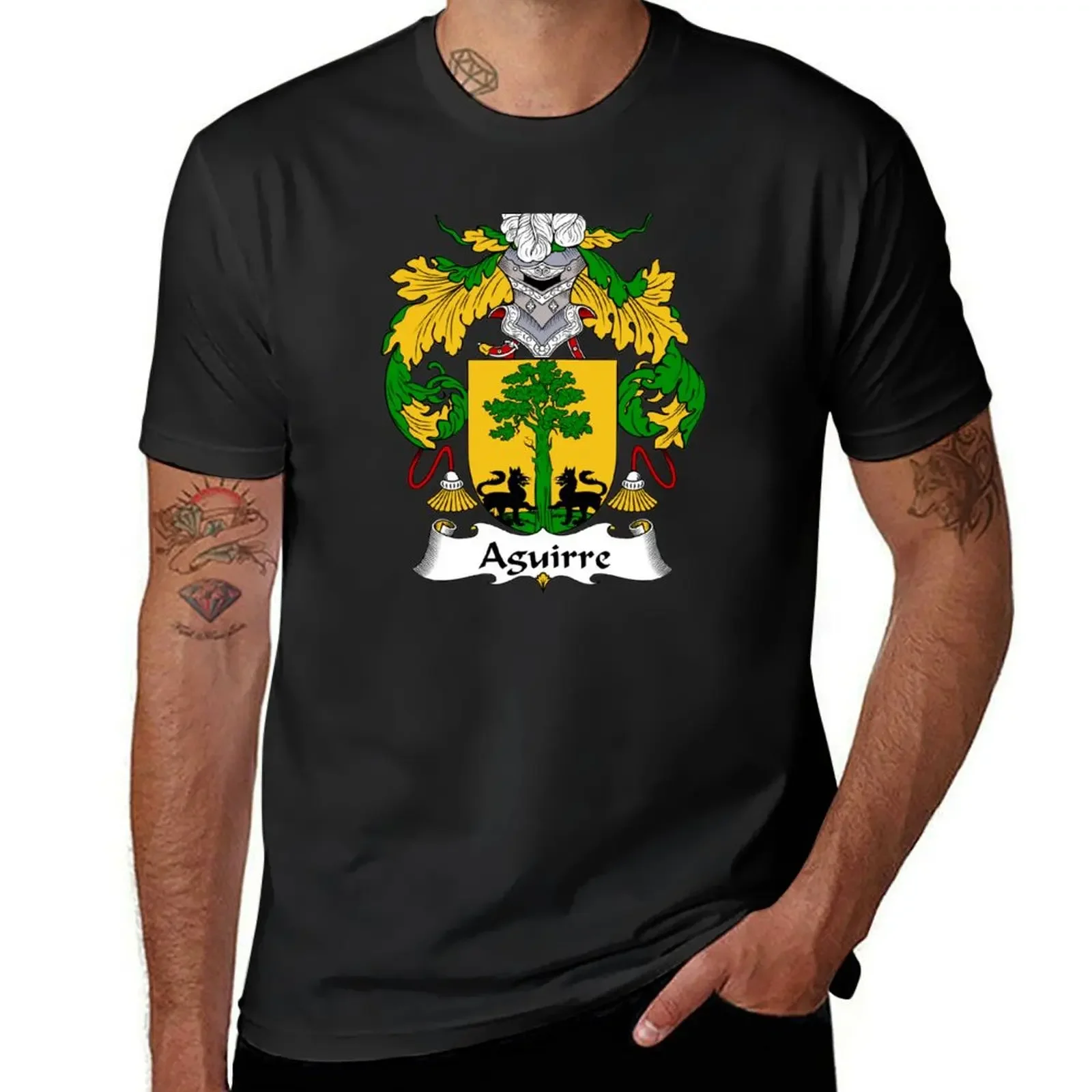 

Aguirre Coat of Arms/Family Crest T-Shirt shirts graphic tees oversized t shirt blanks Men's t-shirts