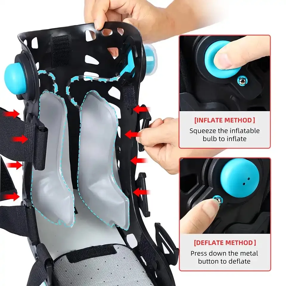 1PCS Adjustable Air CAM Walking Boot-Double Balloon Ankle Short Walker Boot-For Foot Injury Ankle Fracutre Sprain