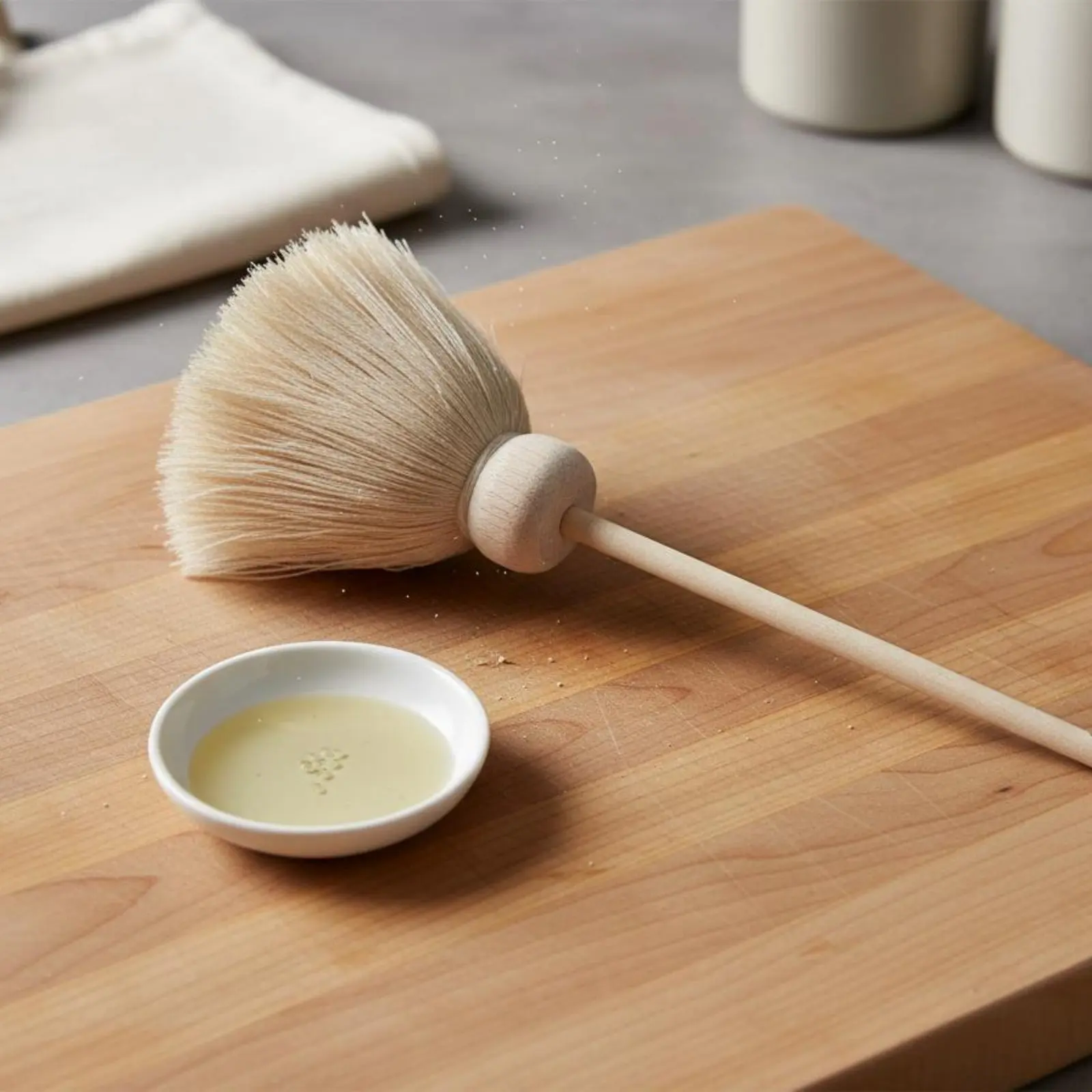 

Китайская кисть для блинов из прочной древесины, для смешивания теста, с деревянной ручкой, удобная рукоятка, кухонная утварь, универсальное применение