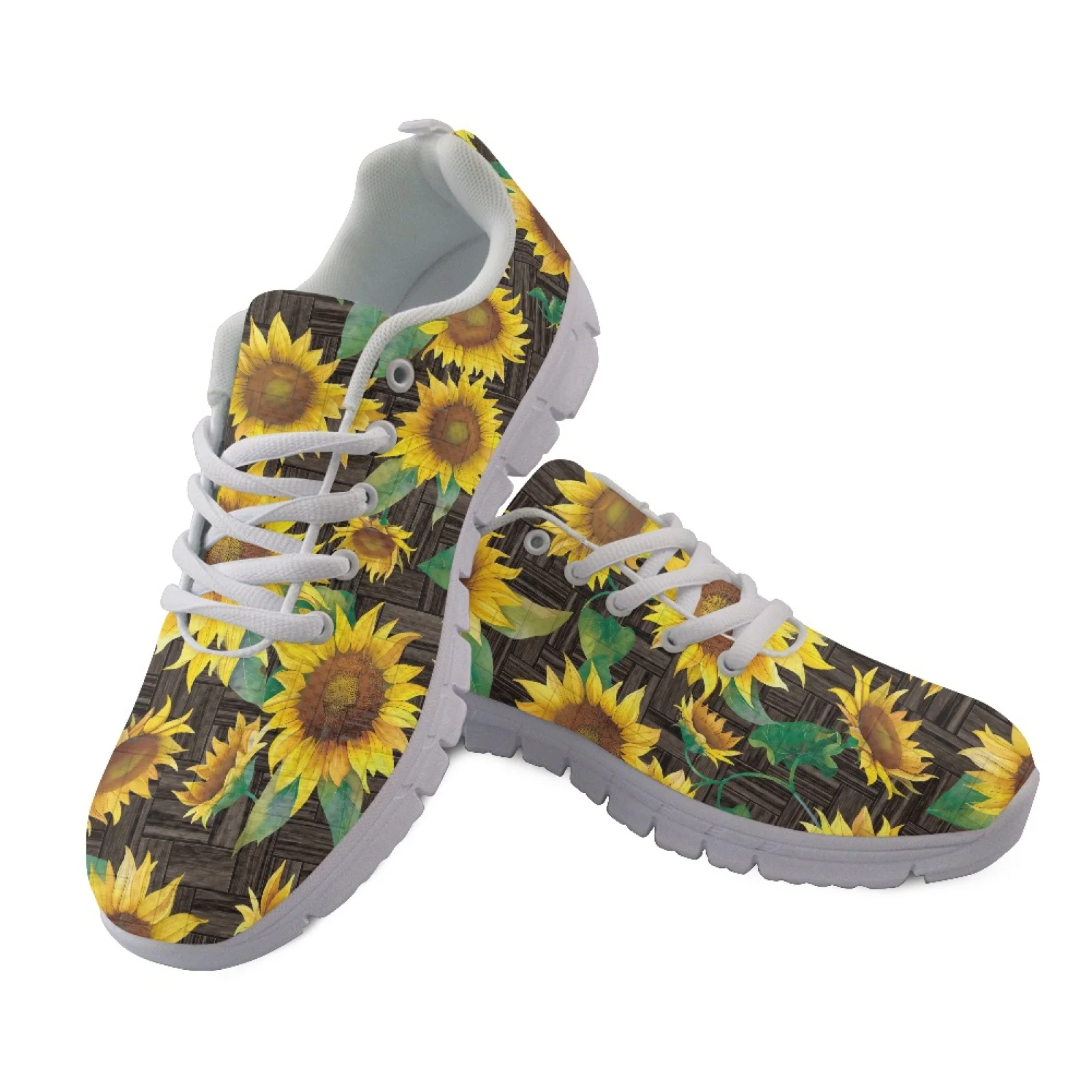 Coloranimal Sunflower Low Top Fitness Shoes for Men Mesh & EVA Sole Running Sneakers 2026 Collection