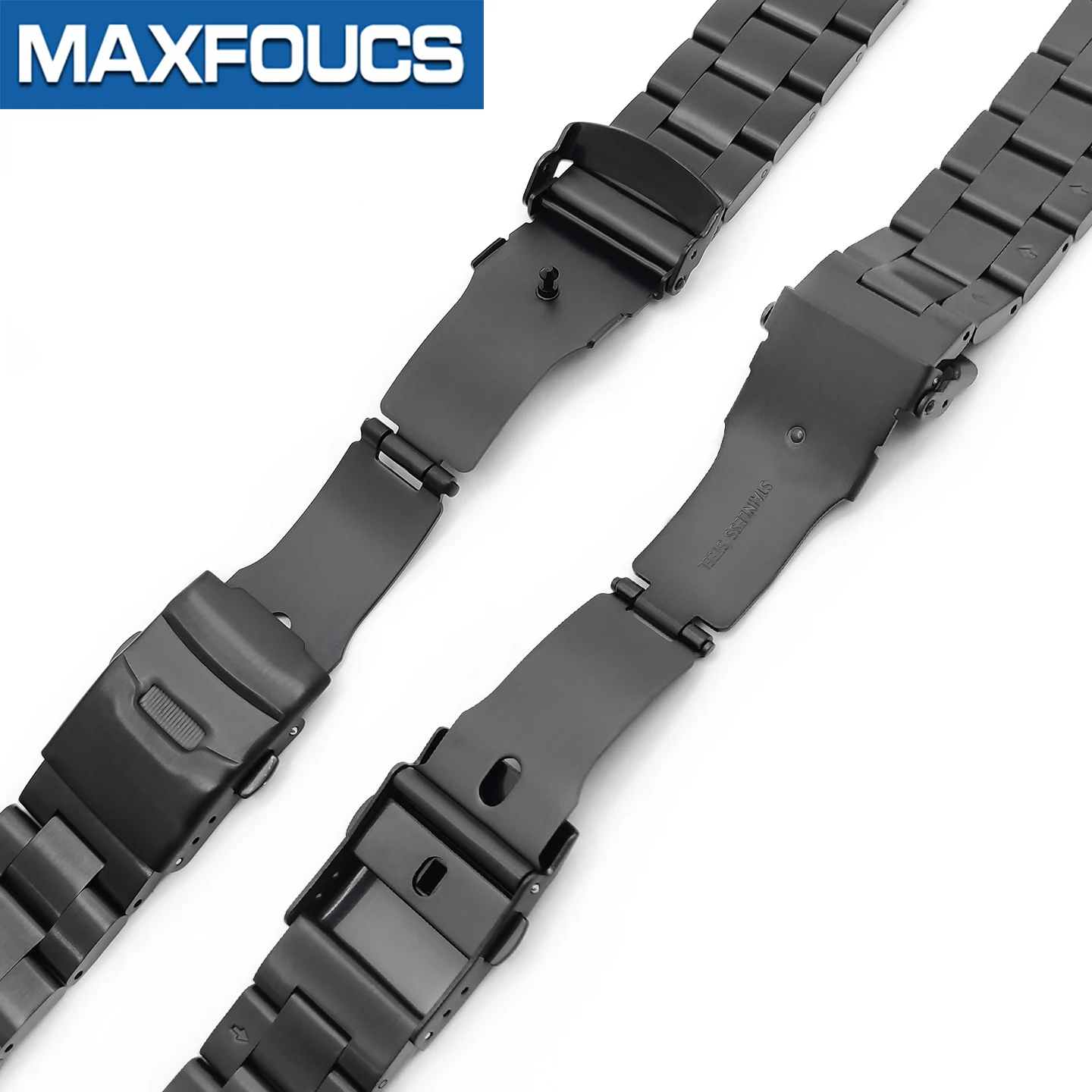 Samurai Stahlarmband MOD Passend für SKX Uhrengehäuse Gebürstetes Armband Doppelverschluss mit Druckknopf Uhrenteile Reparaturzubehör – Detail 6