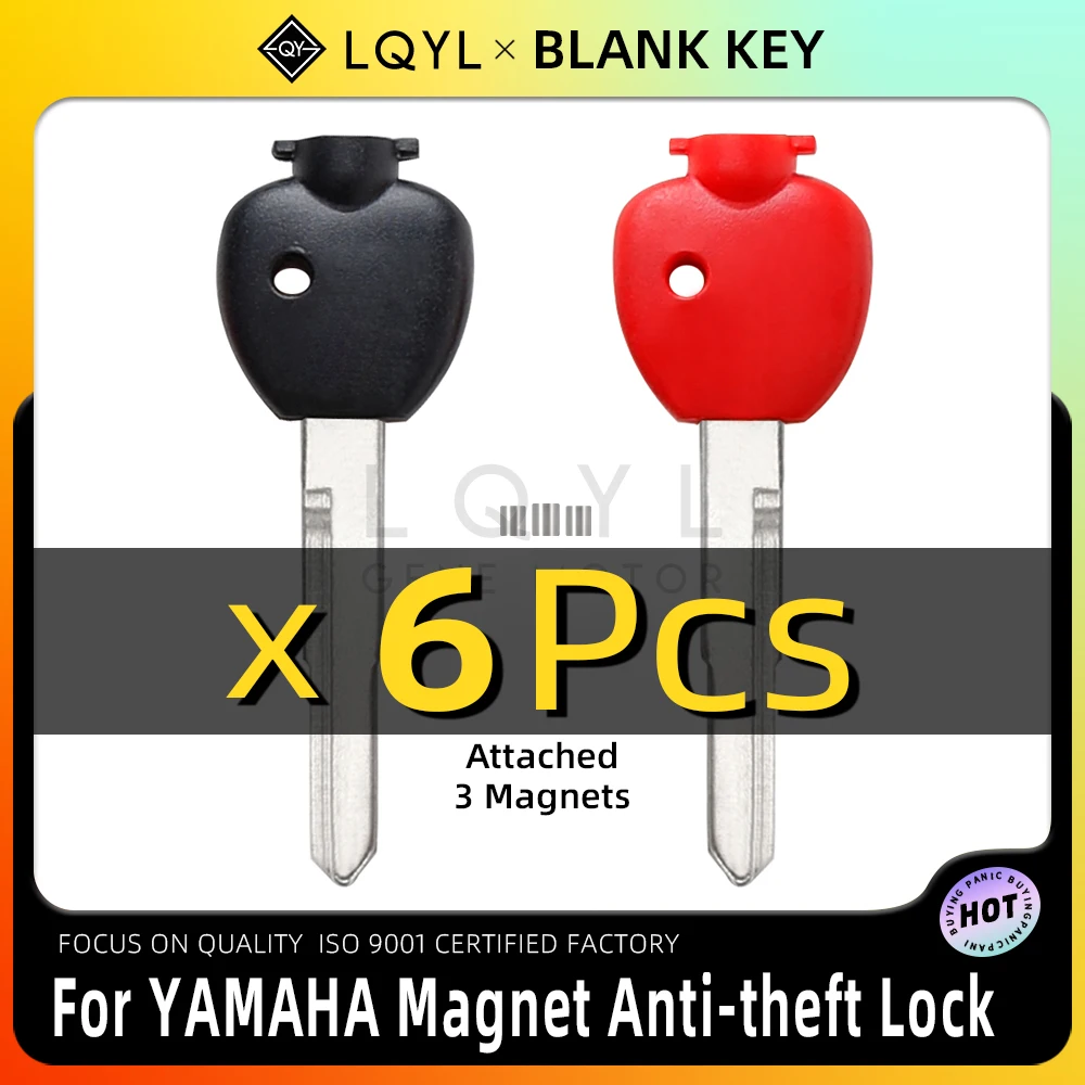 

LQYL 6 Pcs Motorcycle Key Uncut Blank Replacement Keys MAJESTY 400 YP2 YP3 For YAMAHA Magnet Anti-theft Lock MAJESTY 250