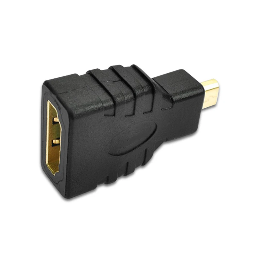 2 sztuk Micro HDMI-kompatybilny z HDMI kompatybilny Adapter złącze męskie do żeńskiego konwerter pozłacane się z takim rozszerzeniem HDTV kamery