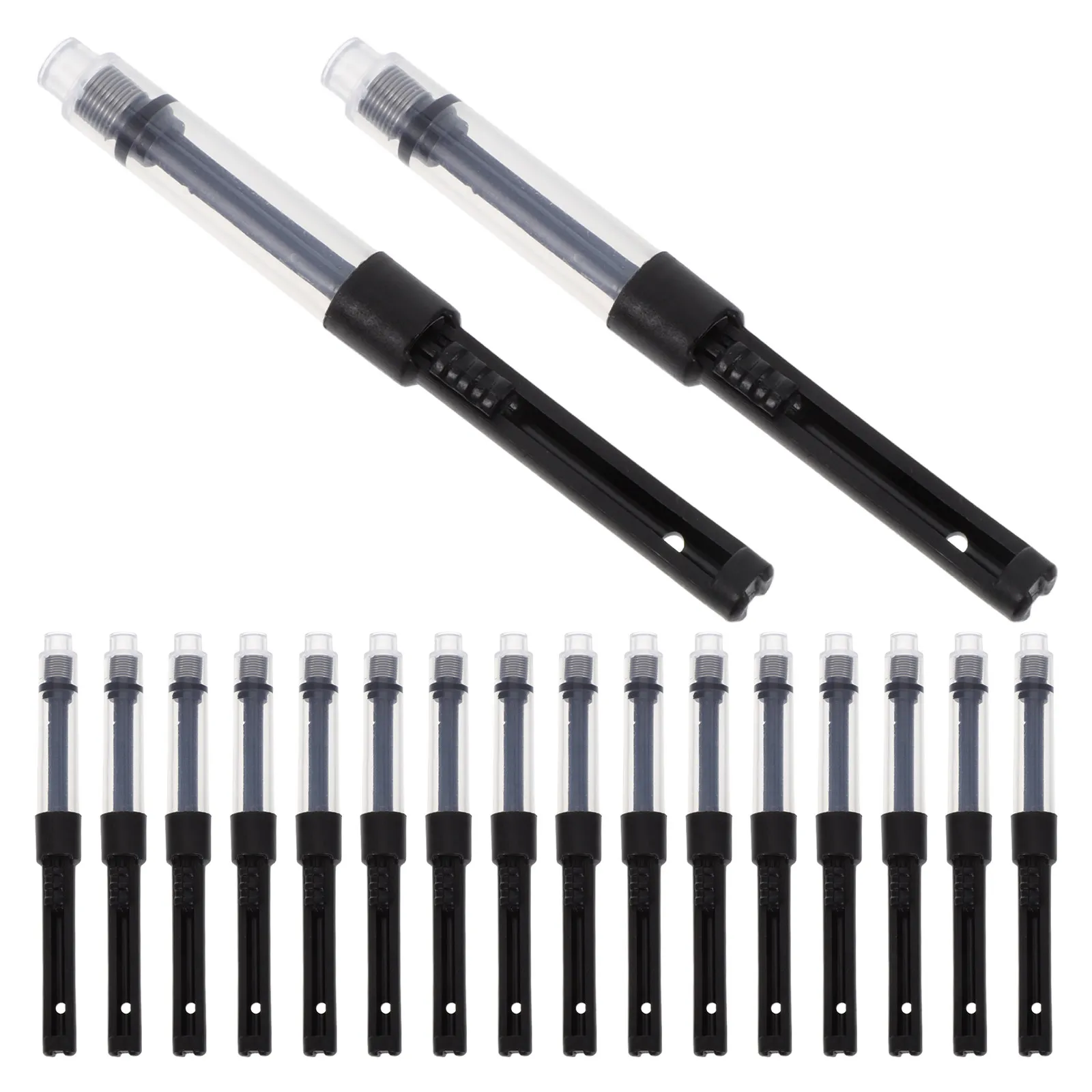 

50Pcs Fountain Pen Ink Converter Plastic Refillable Pen Ink Filler Universal Smooth Flow Writing Tool Inking Pens