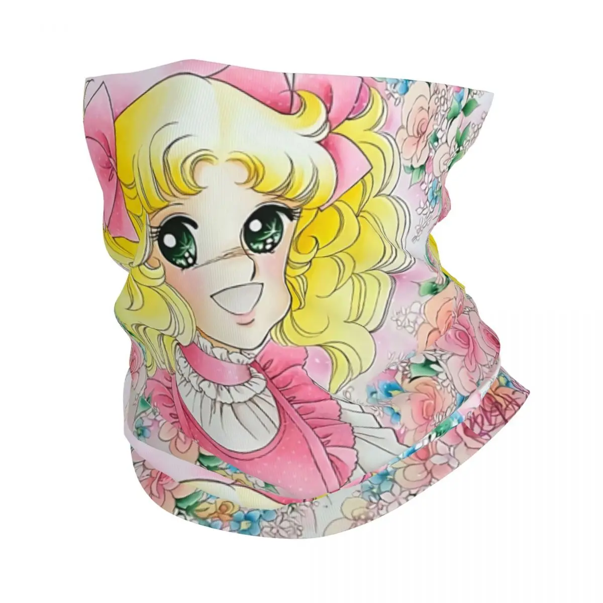 

Candy Candy Anime Bandana Neck Gaiter Printed Kawaii Cute White Adley Mask Scarf Warm Headwear Hiking Unisex Adult Washable