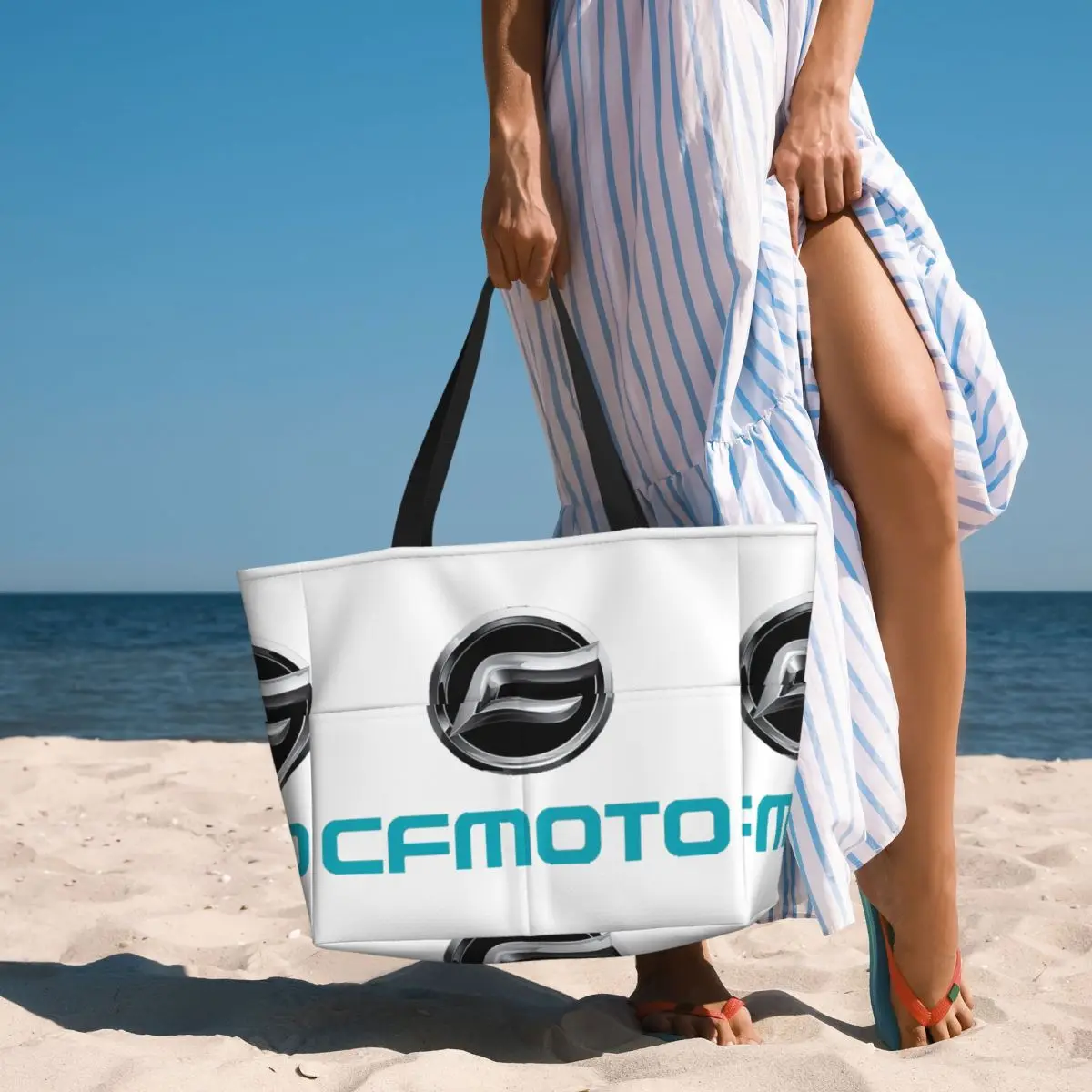 CFMoto Logo Motorcycle Beach Tote Bag Sport Gym Yoga Duffle Large Tote Bag Women Travel Bag Fitness bag