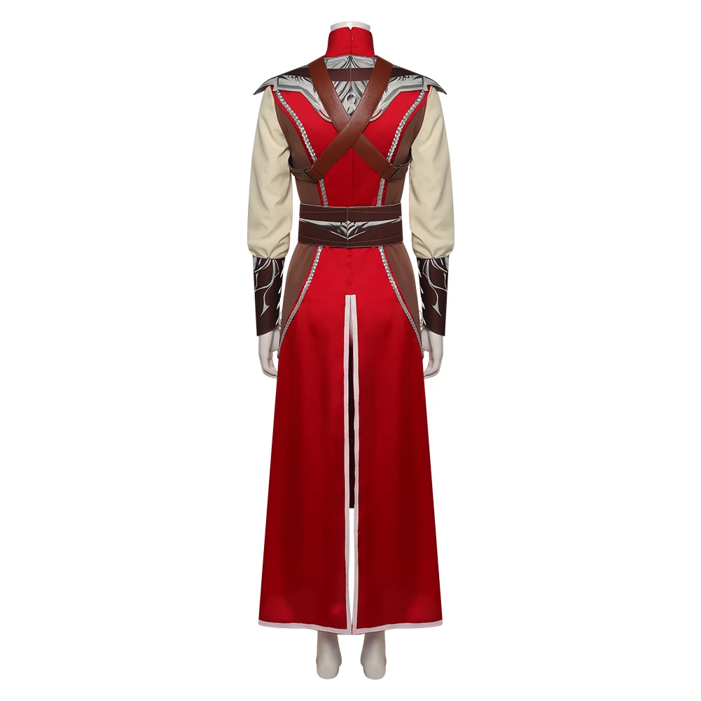 Jogo Baldur Cosplay Traje para Homens e Mulheres Adultos, Camisa Fantasia, Vestir, Cinto, Traje Disfarçado, Halloween, Festa de Carnaval, Portão, Bruxo