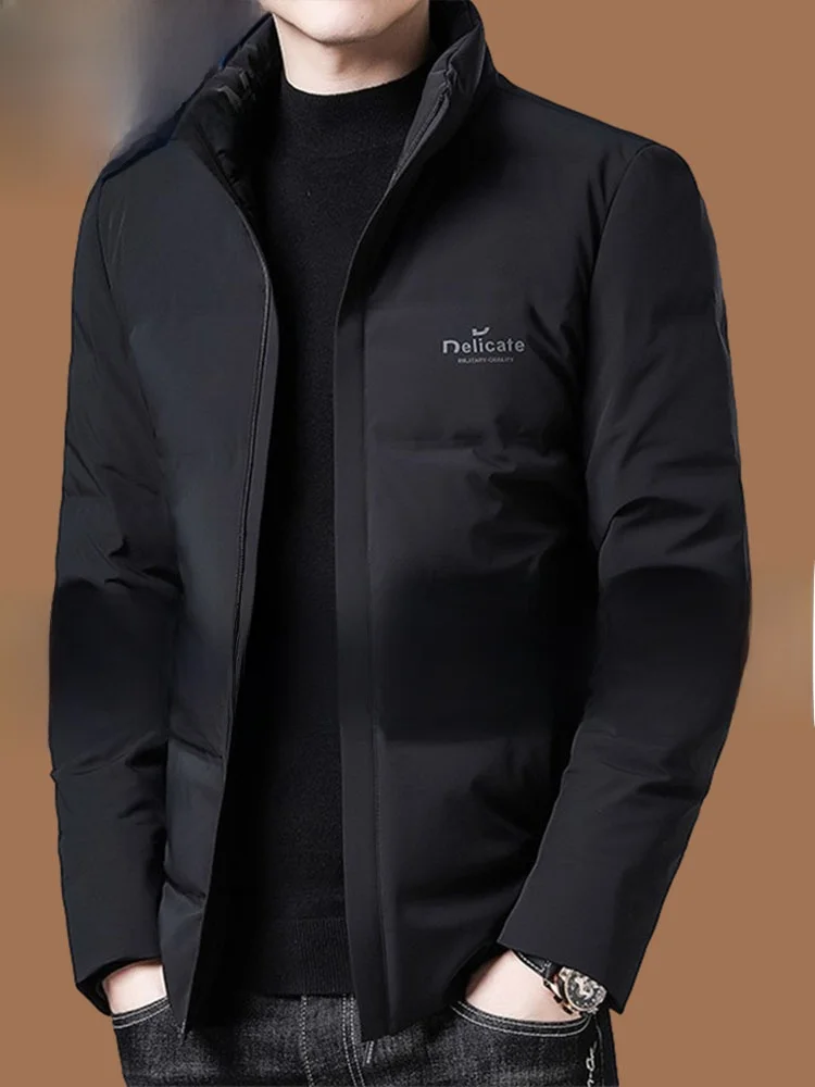 

Мужская утепленная пуховая куртка Pierre Cardin: осенне-зимняя, белая, с воротником-стойкой, теплая, модная, городская, стильная.