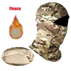 Pasamontañas de camuflaje de forro polar para hombres, máscara facial a prueba de viento, bufanda para caza al aire libre, ciclismo, senderismo y esquí, Invierno