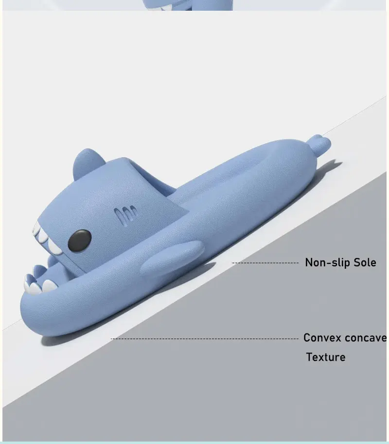 Kinder Schuhe Hausschuhe Shark Flip-Flops Weiche Sohle Cartoon Slipper Frauen Mann Badezimmer Sandale EVA Nicht-slip Kinder Schuhe sandalen – Detail 8
