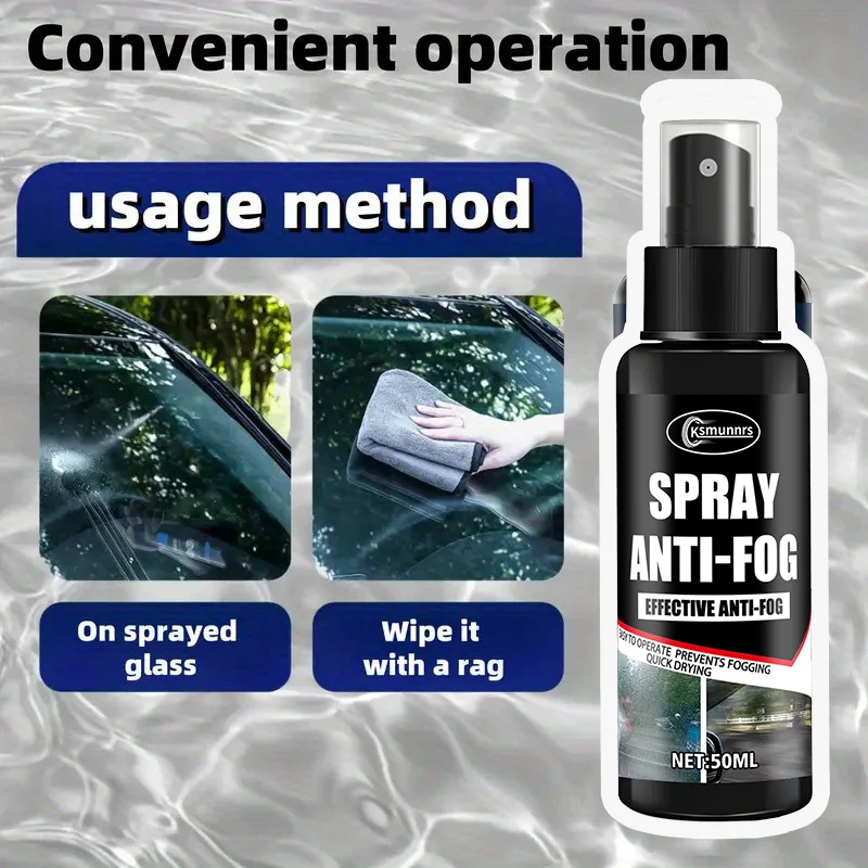 طلاء زجاجي عالمي مضاد للمطر للسيارة للدراجات النارية، رذاذ مضاد للضباب للزجاج الأمامي للسيارة، مرايا الرؤية الخلفية، النظارات، والخوذات