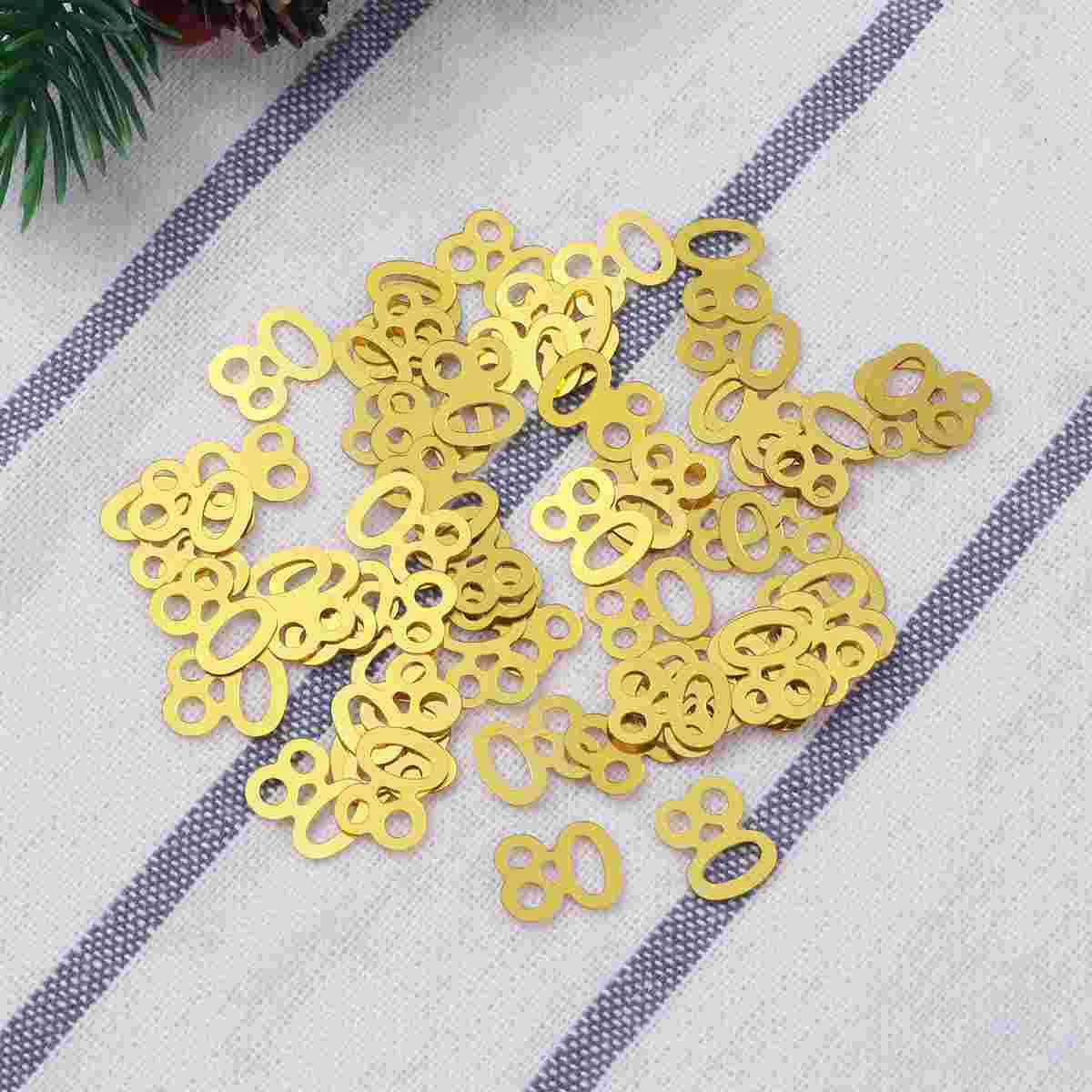 1200 Pcs Decor Gold Birthday Confetti Number Anniversary Dining Table for Party Golden