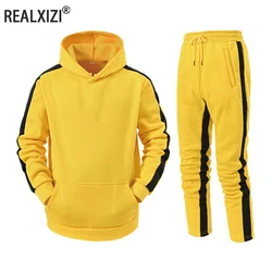 Men's Tracksuit Hooded Pullover Hoodie Solid Color Hooded Outdoor Thin Fleece Hoodies Sweatshirts Long Sleeve Sport Streetwear