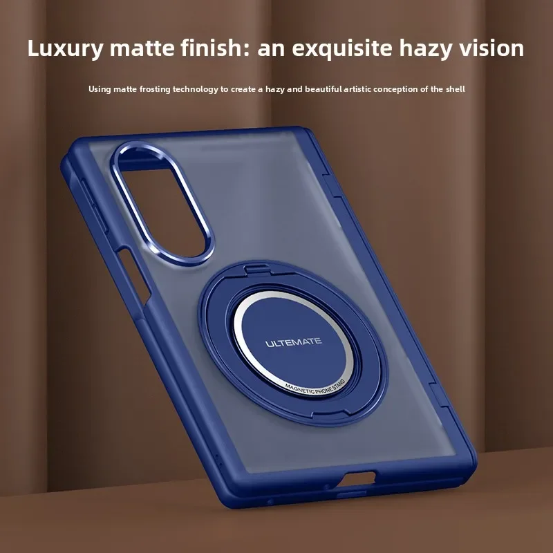 Magnetyczne etui zintegrowane z folią ochronną i podstawką, odporne na wstrząsy, do Samsunga Z Fold 8 z osłoną ochronną na zawias z Magsafe. — zdjęcie produktu 3
