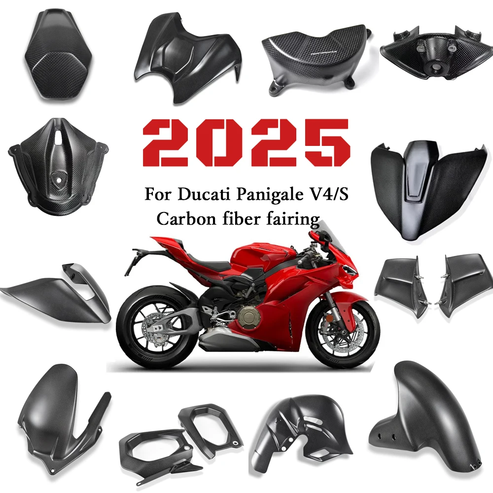 

New V4 2025 for Ducati Panigale V4 V4S 2025 Full Real 100% Carbon Fiber Fairing Kit Motorcycle Accessories Modification Parts
