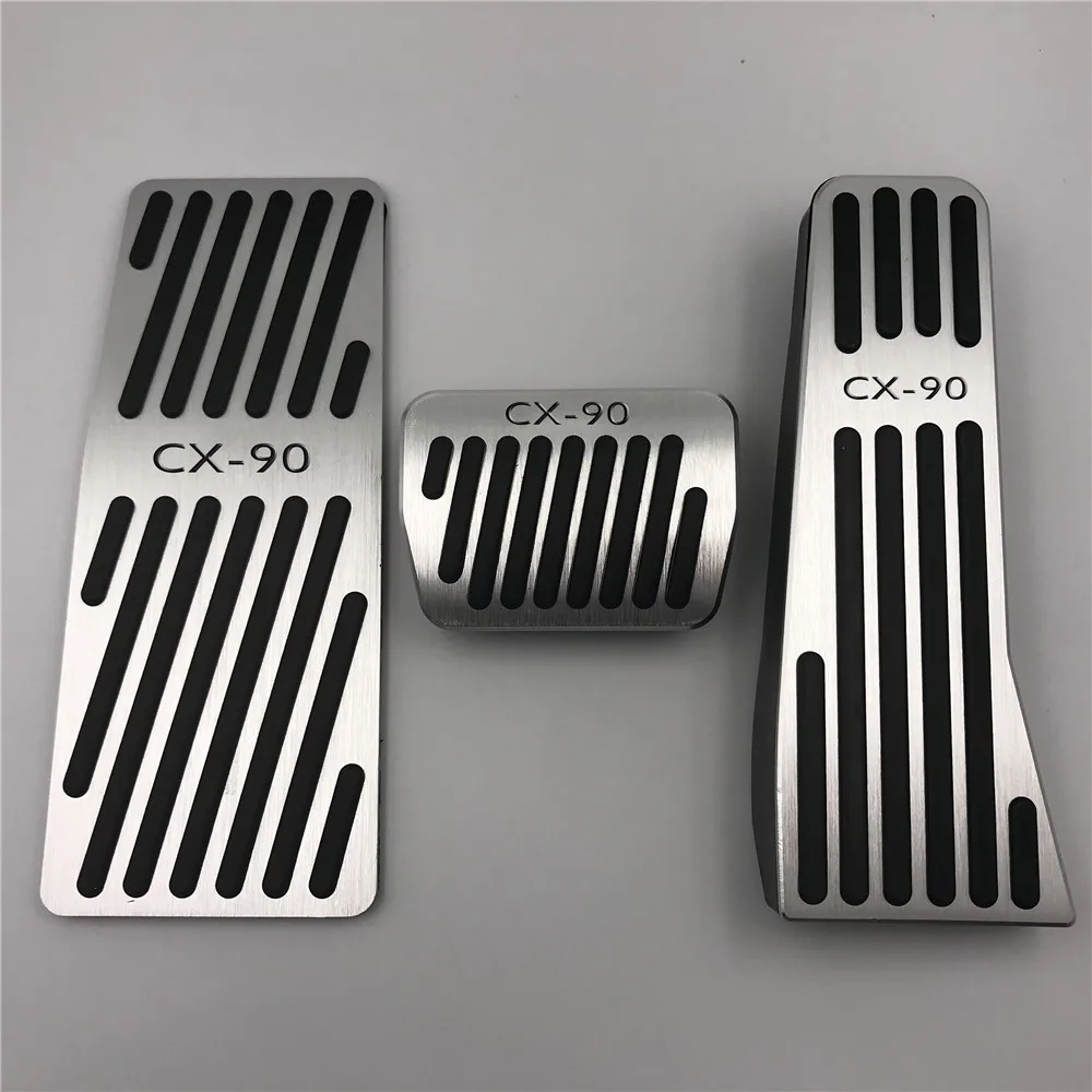 Car Refit Pedal Cover For Mazda CX-90 CX90 Gas Accelerator Brake Footrest Metal Pad Decorative Accessories Modified Supplies