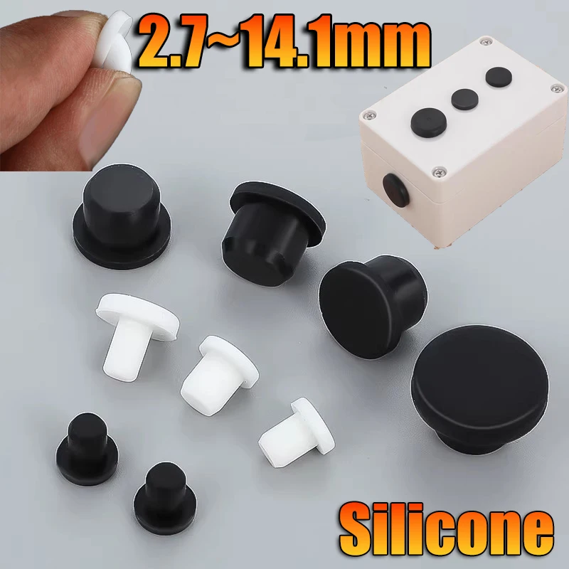 Rubber Plug Silicone Inner Hole Stopper Eyelet Joint Waterproof Washer Protective Ring Threaded Plugs Cover Nut Cap T-plug