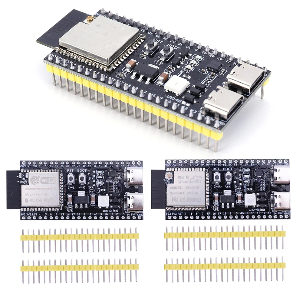ESP32 S3 Development Boards with Expansion Adapter Kit 2.4G Wifi BT Module ESP32-S3-1 N8R2 N16R8 44Pin Type-C ESP32-S3