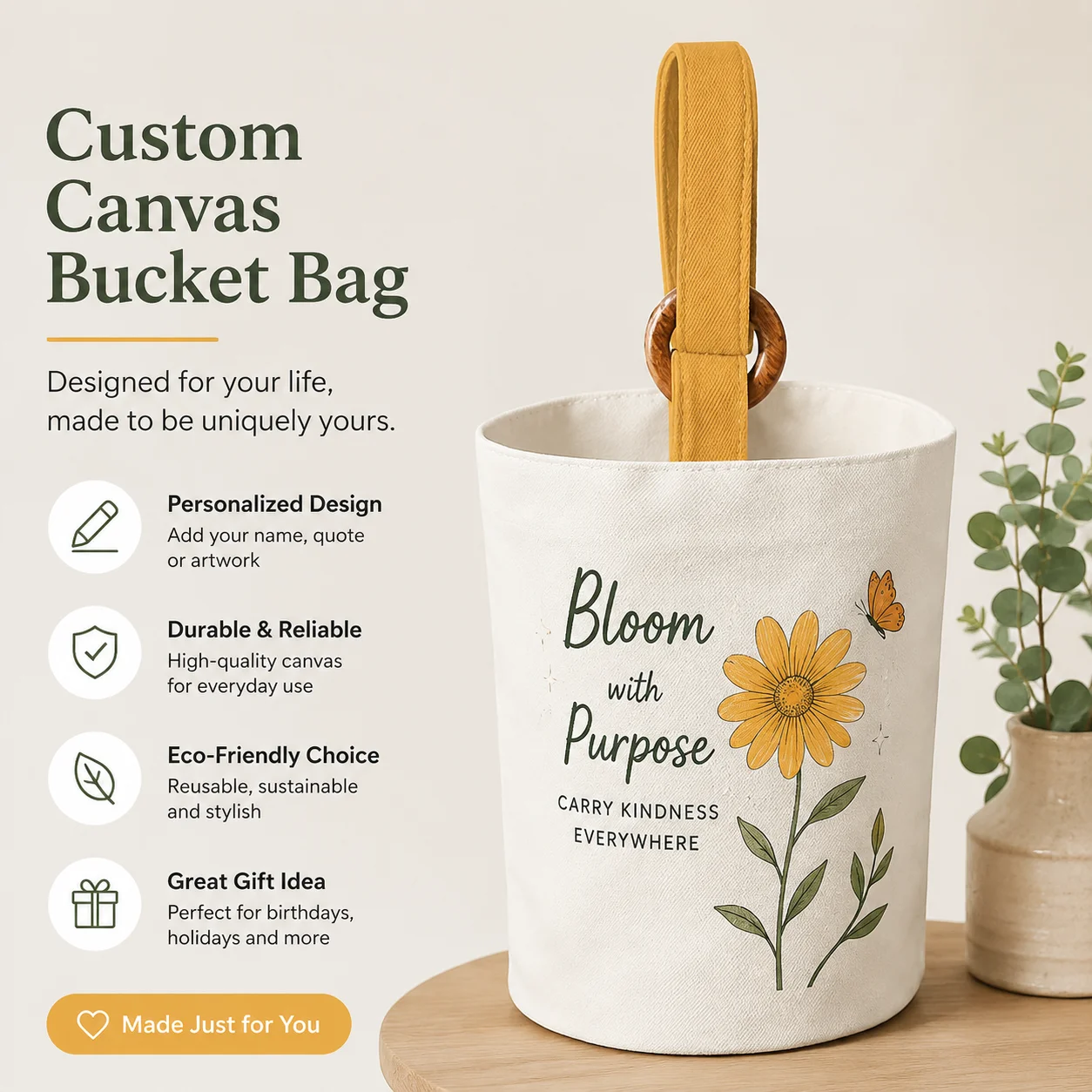 Tiny Pellet Velvet Custom Bucket Bag 4.5L Wooden Ring Handle Women Simple Solid Color Crossbody Shoulder Handbag