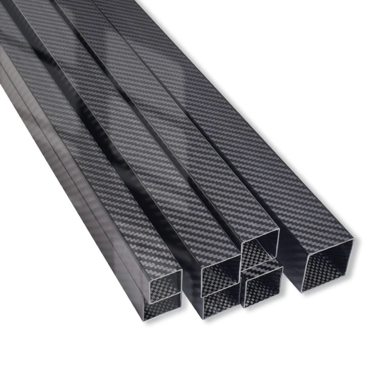 1pcs 3K Full Carbon Fiber Square Tube High Strength Length 1000MM OD 8 10 12 14 15 16 17 18MM Twill Matte Surface