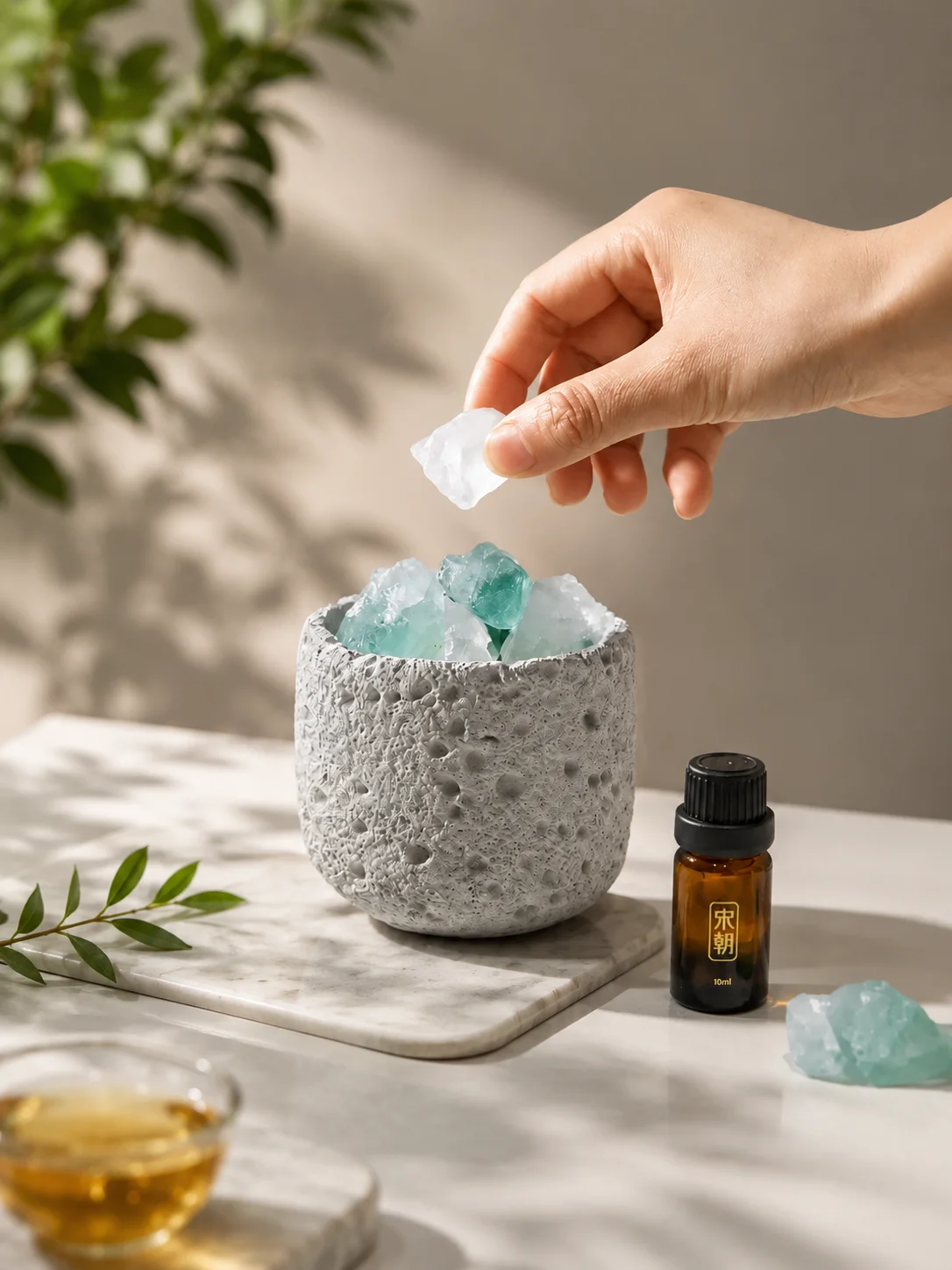 【SongChao】 Cold Mountain Aroma Stone Diffuser Essential Oil Fragrance Decor for Bedroom Living Room Office Home