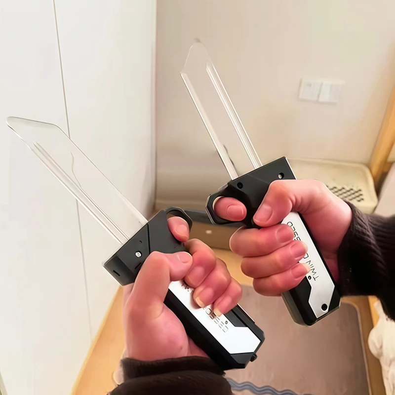 Sabre de luz de lâmina dupla extensível light-up espada brinquedo led piscando alívio do estresse brinquedo para meninos crianças interativo cosplay natal