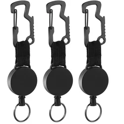 Clip da cintura retrattile multifunzionale 3 In 1 con apribottiglie moschettone funzione gancio portachiavi strumento EDC portatile