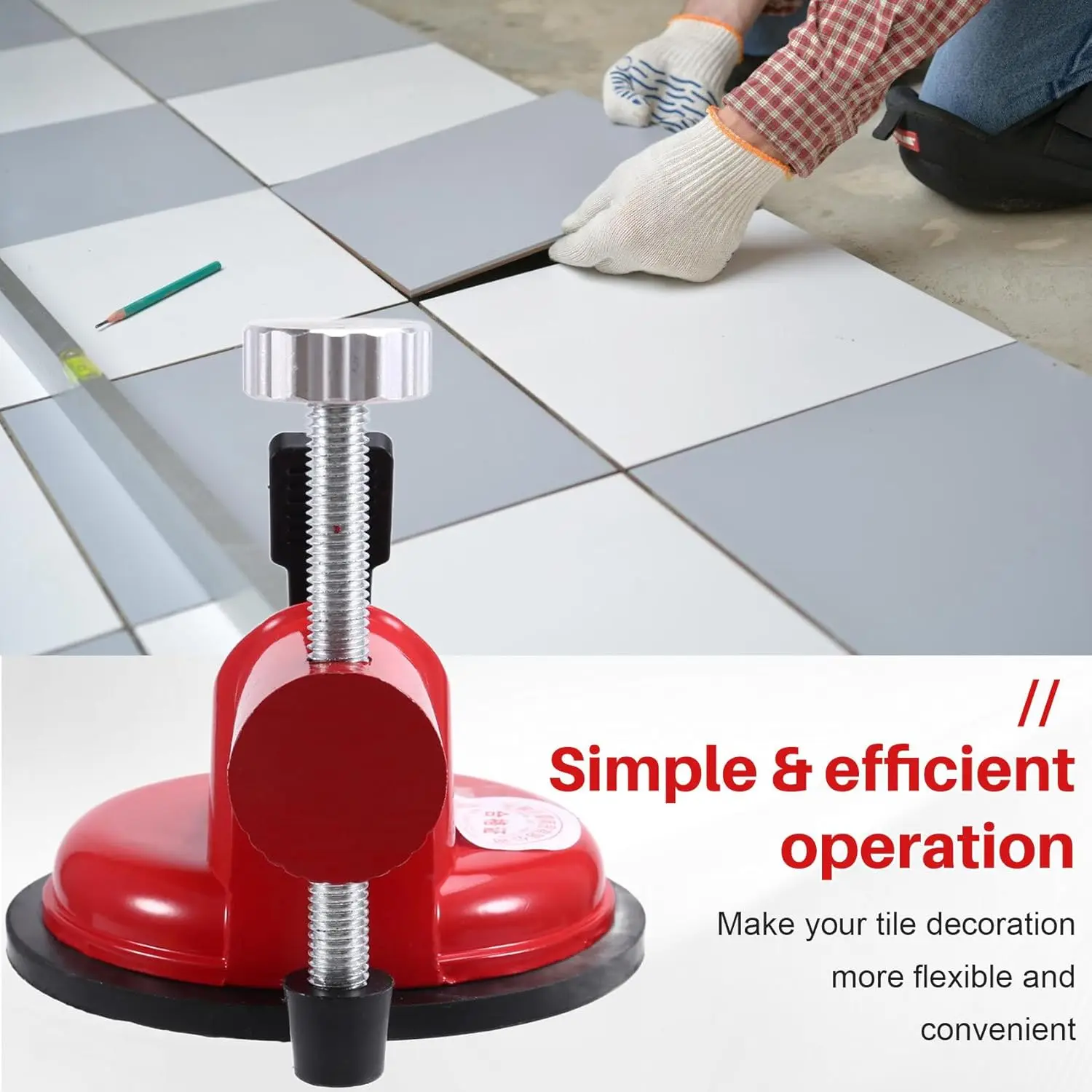 Tile Leveling Suction Cup Adjustable Strong Suction Tile Installation Tools Rock Slab Patchwork Lifting Fixing Accessories