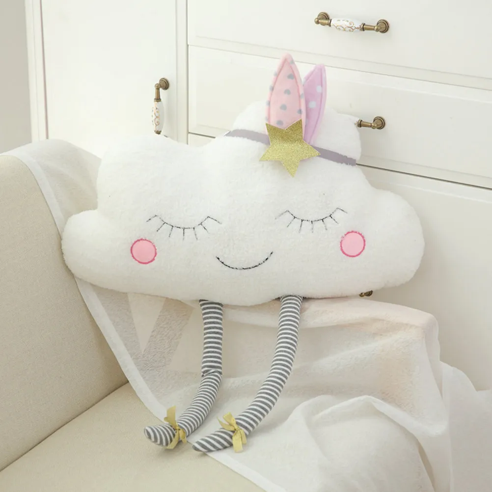 

Smile Cloud Throw Pillow Ultra Soft Skin Friendly PP Cotton Core Supportive Comfort Cushion for Babies Adults Home Office Use
