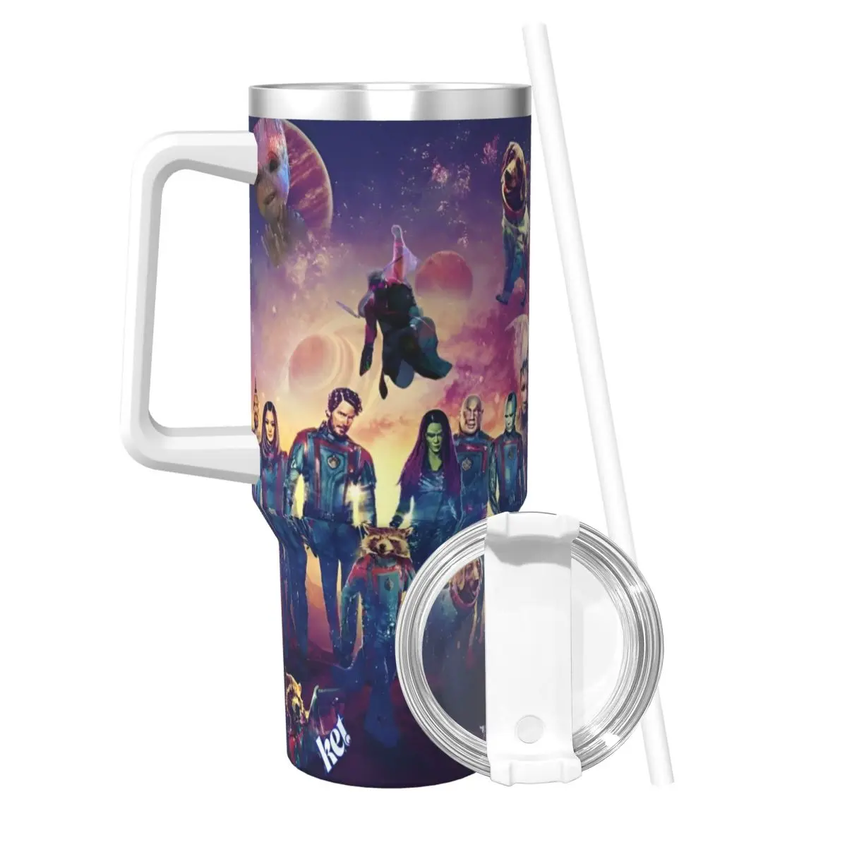 Guardians Of The Galaxy Stainless Steel Tumbler characters Camping Car Mugs Thermal Cups Leakproof Hot Drinks Milk Water Bottle