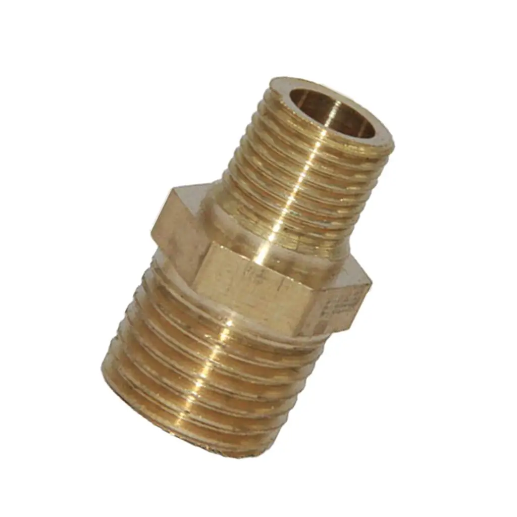 Paquete de 3 a 4 unidades de adaptador de conector de buje de doble cabeza hexagonal con púas de latón, 1/4 a 1/8