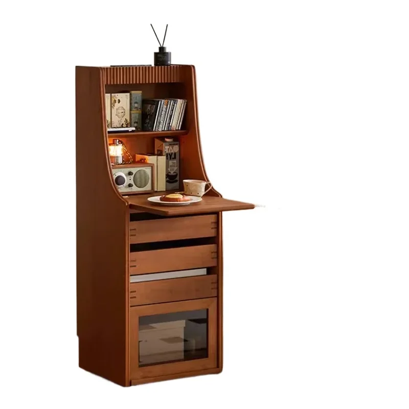 Medieval bedside table Multifunctional removable storage rack Bedroom bedside cabinet 2025 explosion