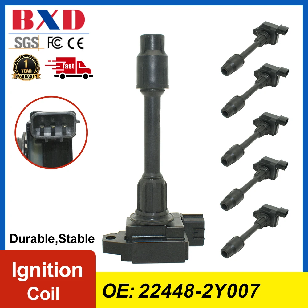 1/6PCS Ignition Coil 22448-2Y007 for 2001 Nissan Maxima Infiniti I30 3.0L Car Accessories 22448 2Y007 224482Y007 22448-2Y006