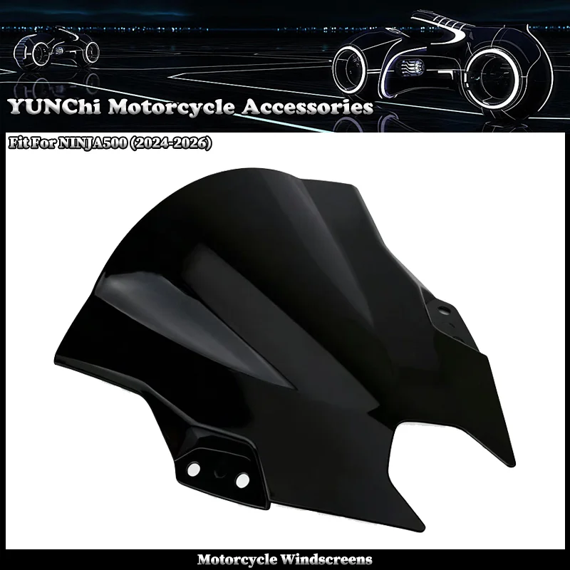Fit For KAWASAKI Ninja500 NINJA 500 2024-2026 2025 Motorcycle Windscreen Wind Deflectors Double Bubble Windshield Screen