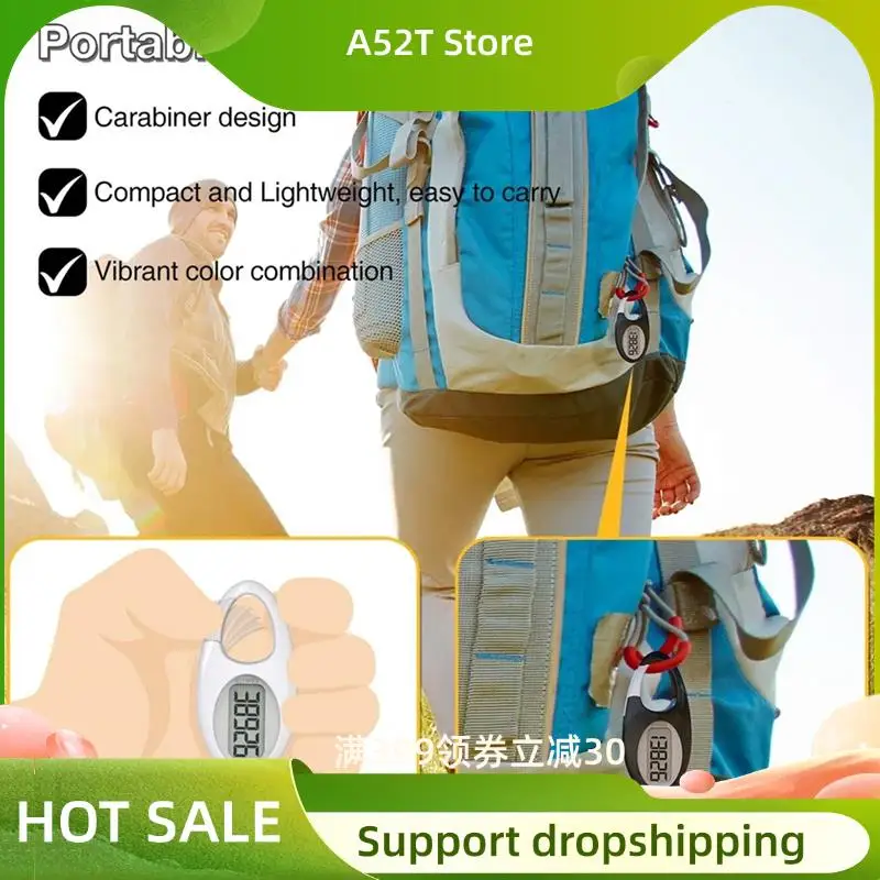 

A52T Portable Step Counter Walking Step Counter Digital Pedometer For Walking Steps And Miles Or Walking With Distance